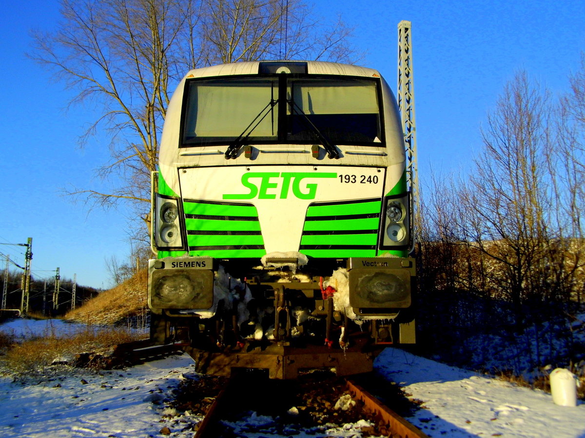 Am 05.01.2017 war die 193 240-9 von der SETG (ELL) in Borstel abgestellt.  