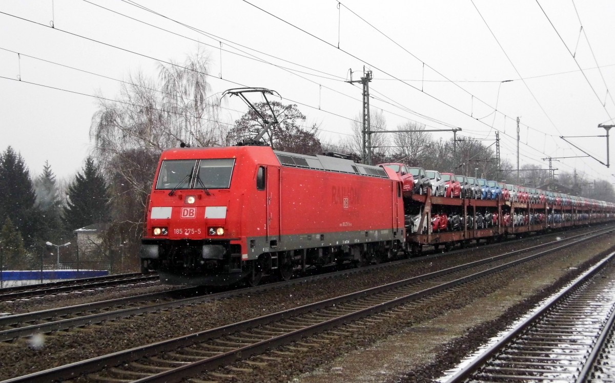 Am 05.02.2015 kam die 185 275-5 von der DB aus Richtung Magdeburg nach Niederndodeleben und fuhr weiter in Richtung Braunschweig .