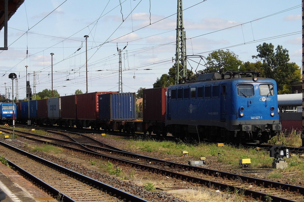 Am 05.08.2018 kam die 140 627-1 von der EGP – Eisenbahngesellschaft Potsdam, aus Richtung Magdeburg nach Stendal und fuhr weiter in Richtung Salzwedel .