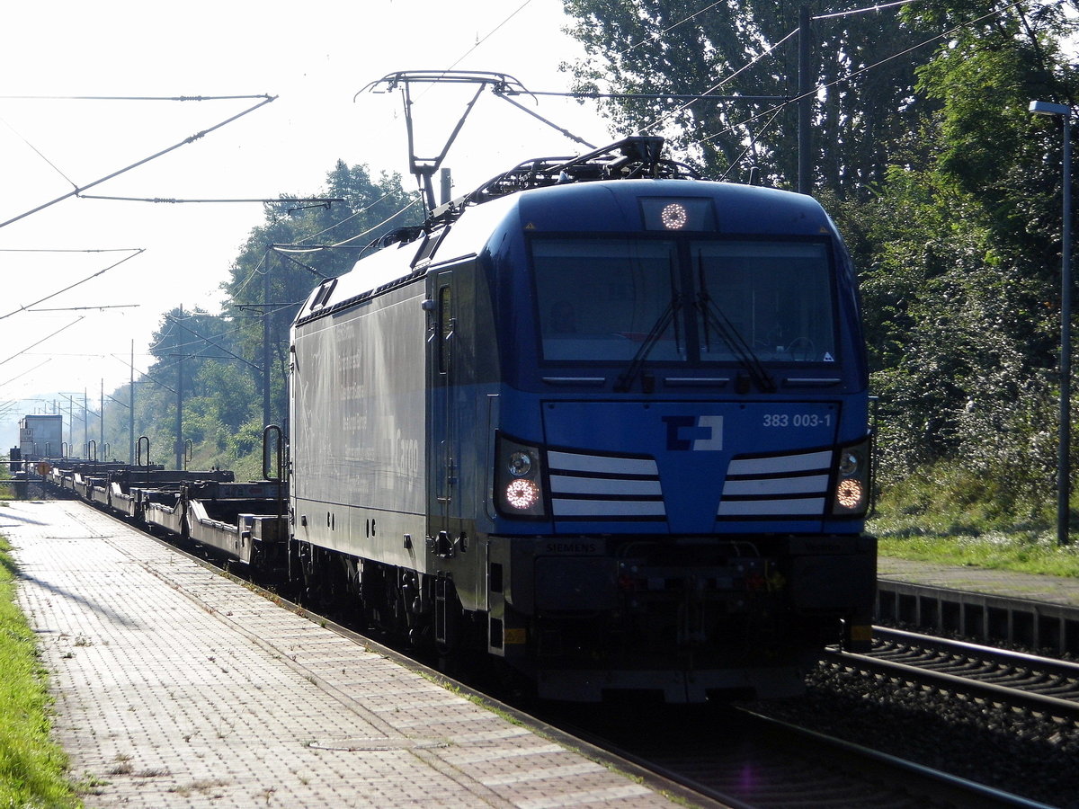 Am 05.09.2017 kam die 383 003-1 von der  CD Cargo a.s., Praha aus Richtung Magdeburg nach Wellen ( Magdeburg) und fuhr weiter in Richtung Braunschweig .