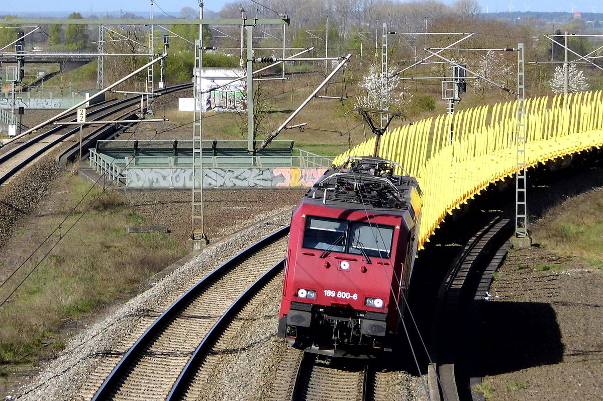 Am 06.04.2017 kam die 189 800-6 von der PRESS aus Richtung  Borstel   nach Stendal.