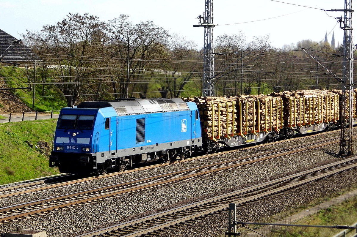 Am 06.04.2017 kam die 285 102-4 von der PRESS aus Richtung Stendal und fuhr nach Niedergörne.