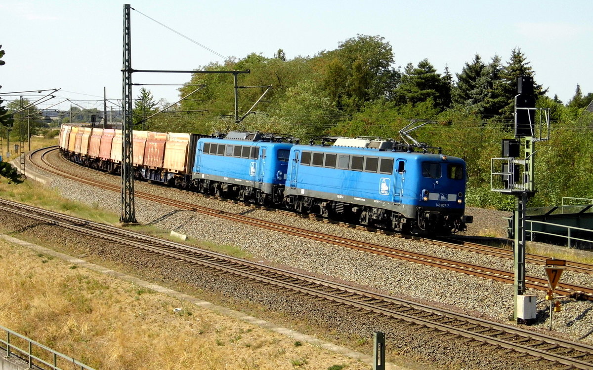 Am 07.08.2018 fuhren die 140 007-7 und die 140 050-3 von der Press von  Borstel nach Stendal .