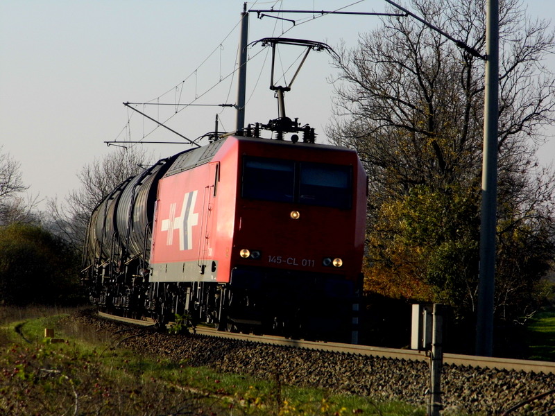 Am 07.11.2014 kam die 145-CL011 von der HGK aus Richtung Salzwedel  und fuhr weiter in Richtung Stendal .