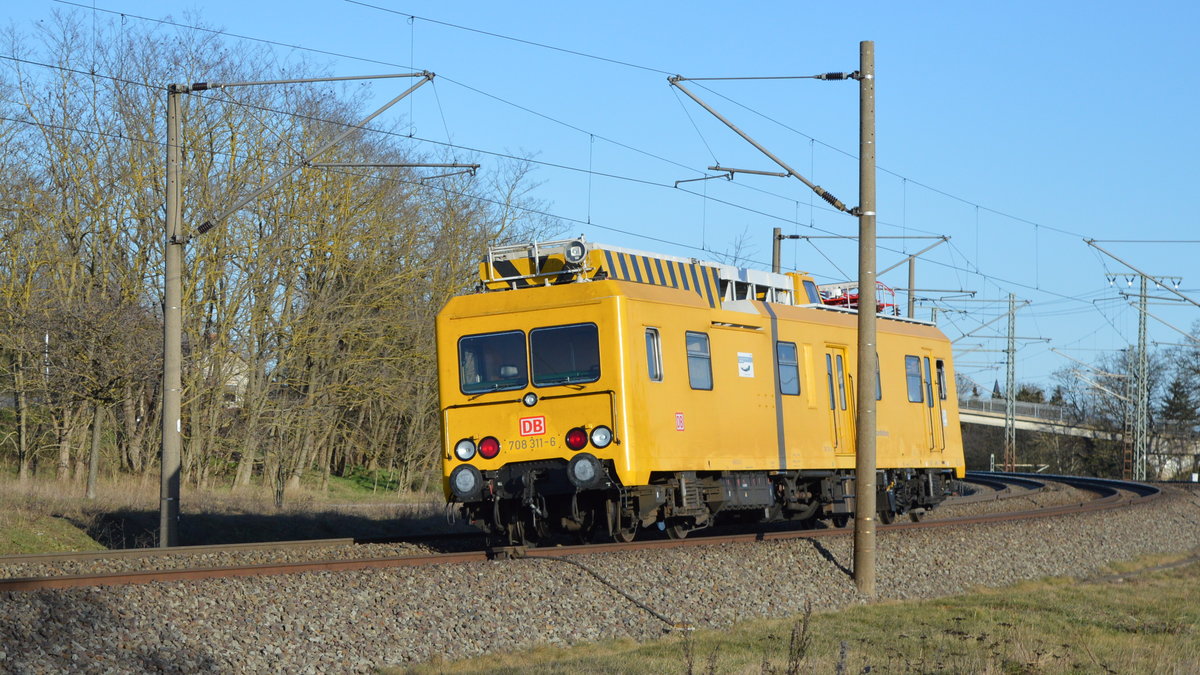 Am 08.03.2021 kam die 708 311-6   aus Richtung Wittenberge und fuhr weiter in Richtung Stendal .