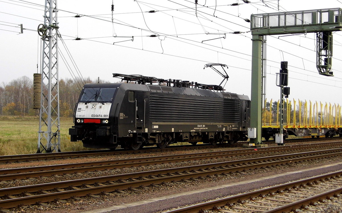 Am 08.11.2017 fuhr die  189 091-2 von der SETG (MRCE Dispolok) von Borstel nach Rostock .