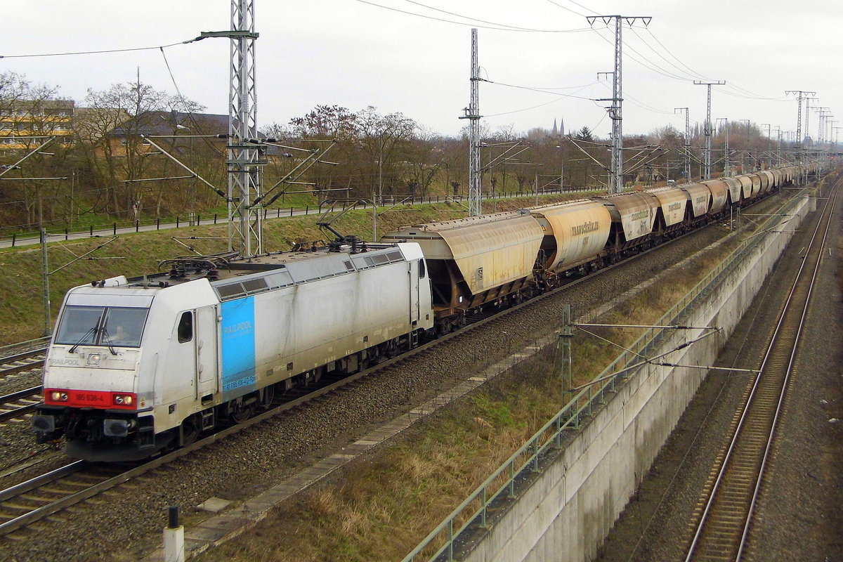Am 09.03.2017 kam die  185 638-4 von der  Rurtalbahn Cargo GmbH, (Railpool) aus Richtung Stendal und fuhr weiter in Richtung Salzwedel .