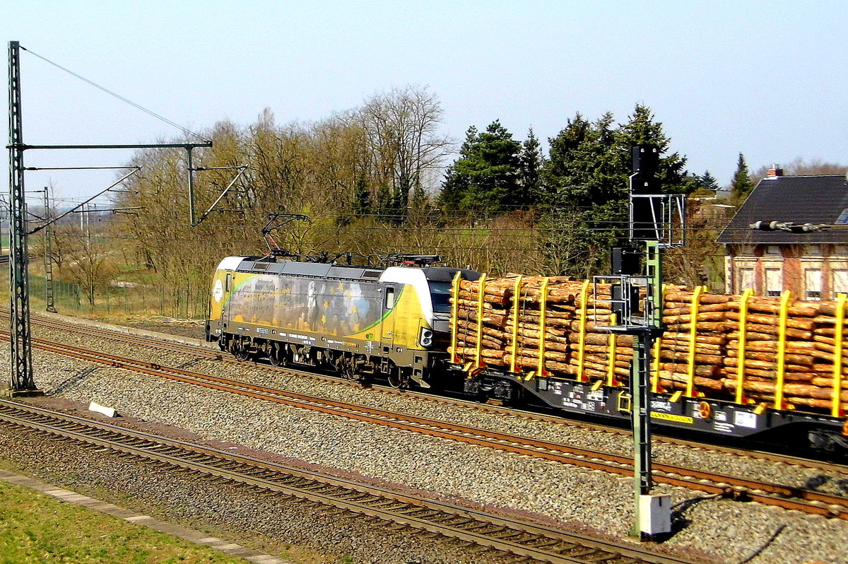 Am 10.04.2018 fuhr die 193 218-5 von der SETG (ELL) von Rostock weiter nach Borstel . 