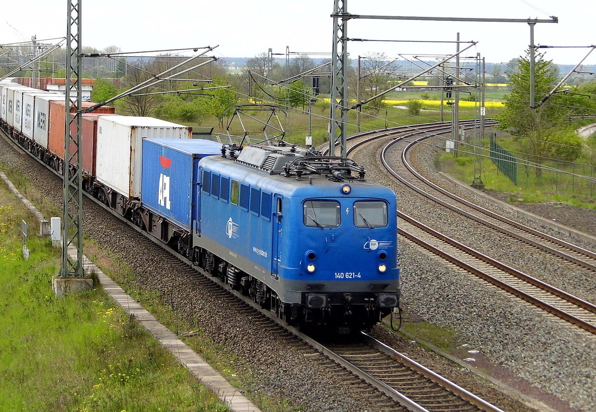 Am 10.05.2017 kam  die 140 621-4 von der EGP aus Richtung Salzwedel nach Stendal .