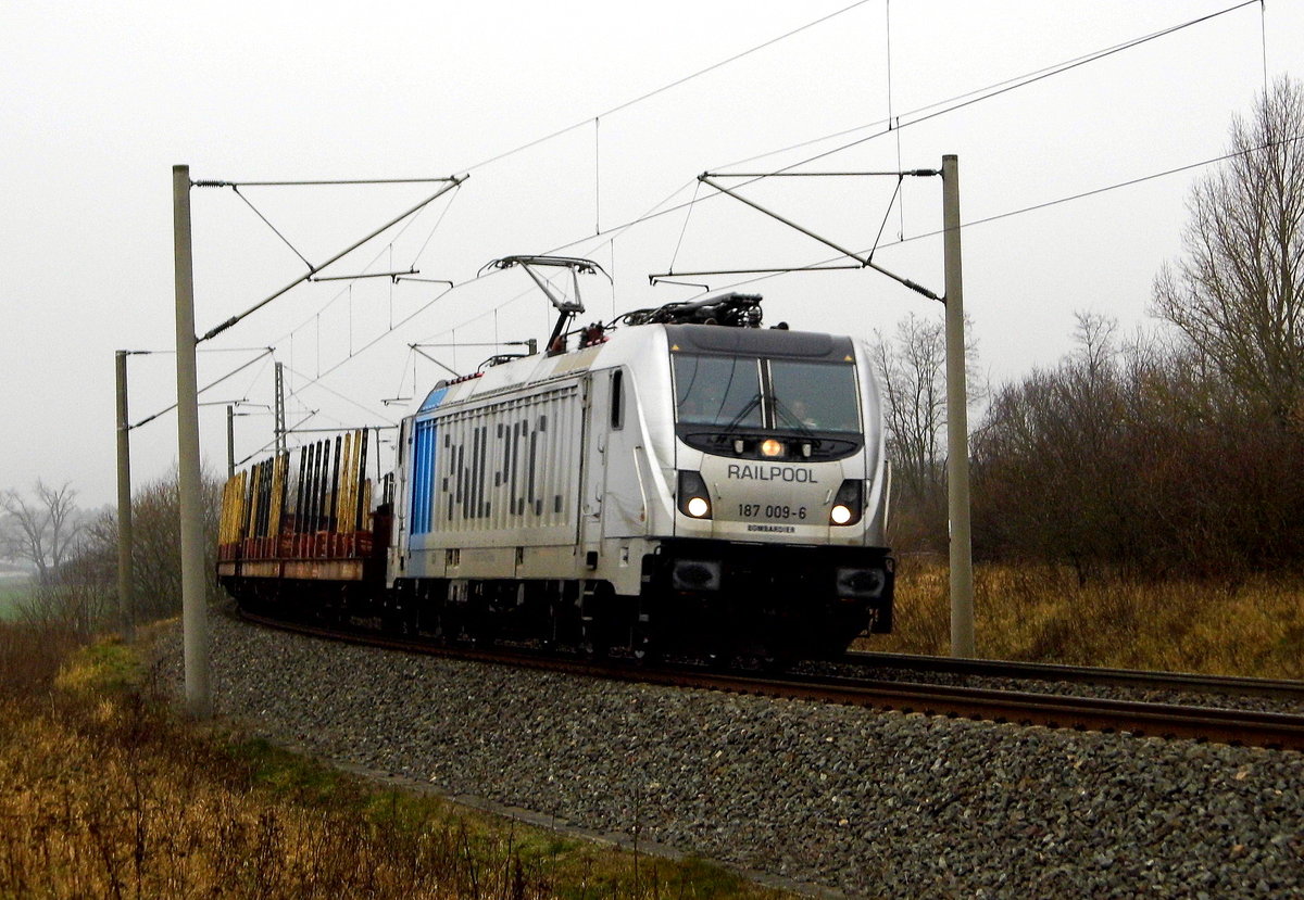 Am 11.01.2018 fuhr die  187 009-6 von der SETG (Railpool)  von Borstel nach Stendal.   
