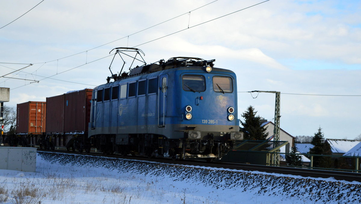 Am 11.02.2021 fuhr die 139 285-1 von der EGP aus Richtung Stendal und fuhr weiter in Richtung Salzwedel .