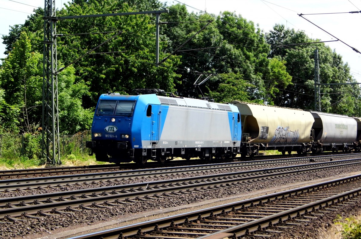 Am 11.06.2015 kam die 185 524-6 von der ITL aus Richtung Magdeburg nach Niederndodeleben und fuhr weiter in Richtung Braunschweig .