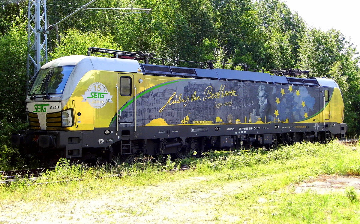 Am 11.06.2017 war die 193 218-5 von der SETG (ELL) in Borstel abgestellt. 