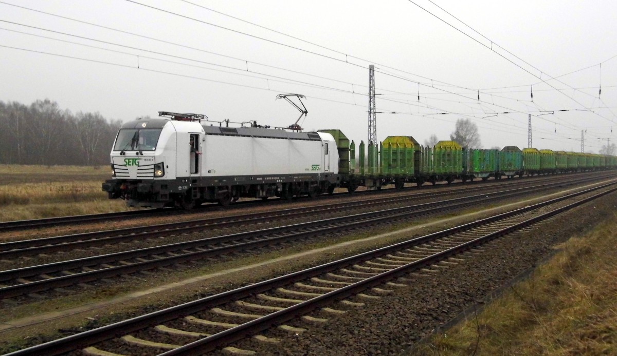 Am 12.02.2015 stand die 193 831 von der SETG (ELL ) in Borstel bei Stendal .
