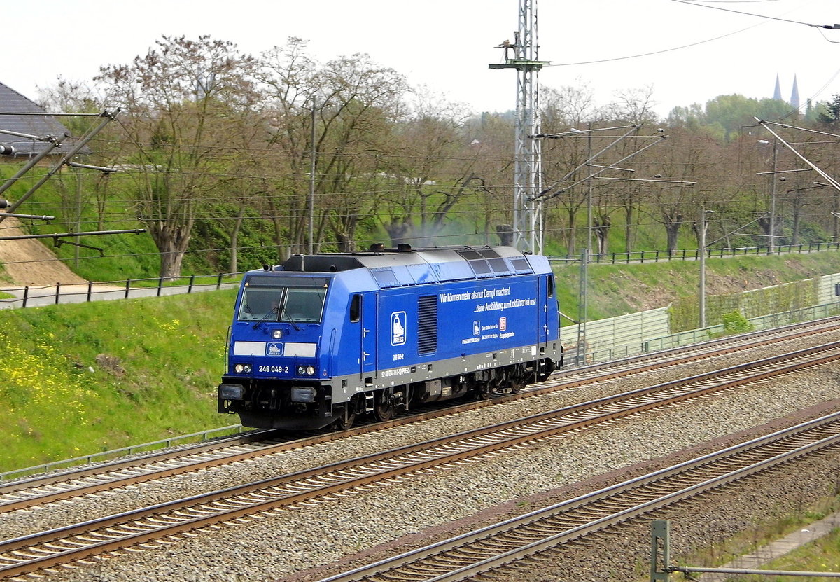 Am 12.05.2017 kam die 246 049-2 von der PRESS aus Richtung Stendal und fuhr nach Niedergörne .