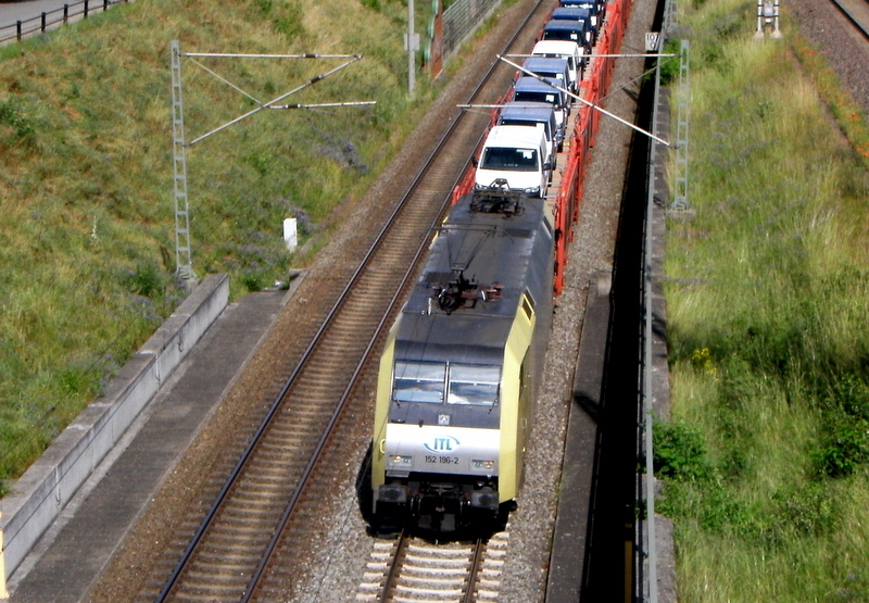 Am 12.06.2014 kam die 152 196-2   von der ITL aus Richtung Stendal und fuhr nach Hannover .