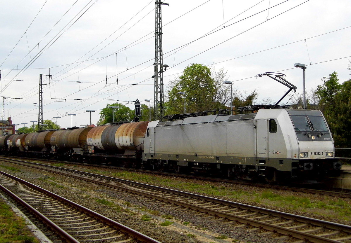 Am 13.05.2017 stand die  6186 262-2 von der CTL Logistics GmbH, (AKIEM)  in Stendal .