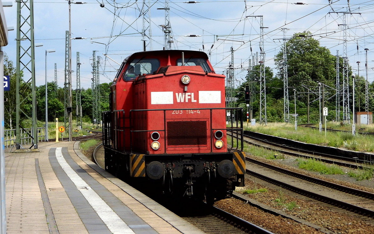 Am 13.06.2017 fuhr  die 203 114-4 von der WFL von Stendal in Richtung Braunschweig .