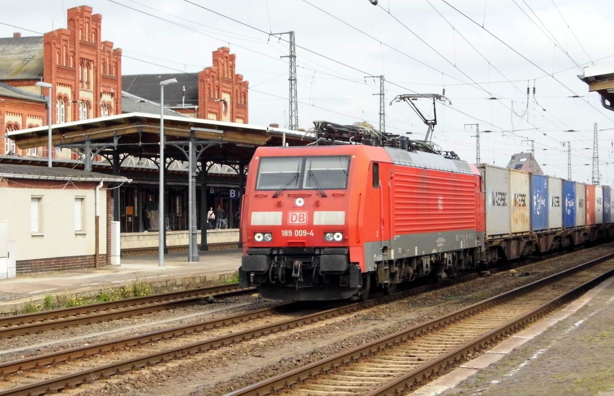 Am 13.09.2015 kam die 189 009-4 von der DB aus Richtung Magdeburg nach Stendal und fuhr weiter in Richtung Salzwedel .