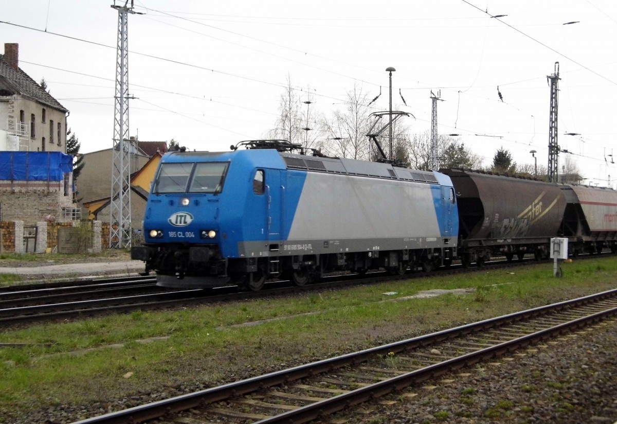 Am 14.04.2015 kam die 185 CL 004 von der ITL aus Richtung Hannover nach Stendal und fuhr weiter in Richtung Magdeburg.