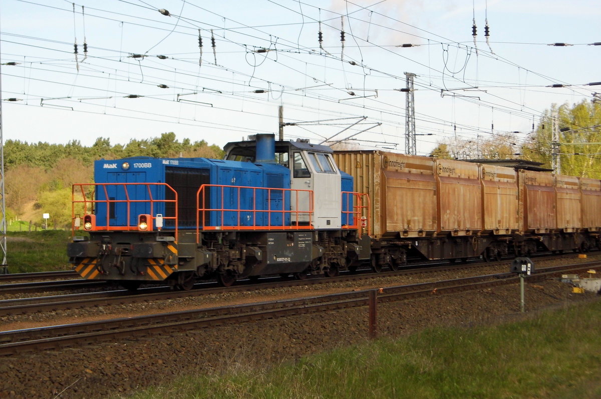 Am 14.04.2017 fuhr die 277 011-3 von der SETG (VPS)  von Niedergörne nach  Stendal .