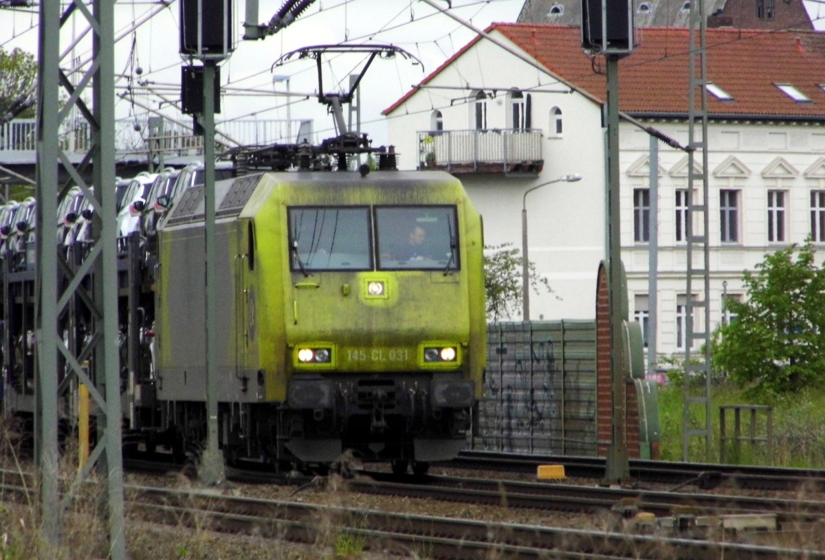 Am 14.05.2015 stand die 145-CL 031 von der  Crossrail AG. in Stendal    .