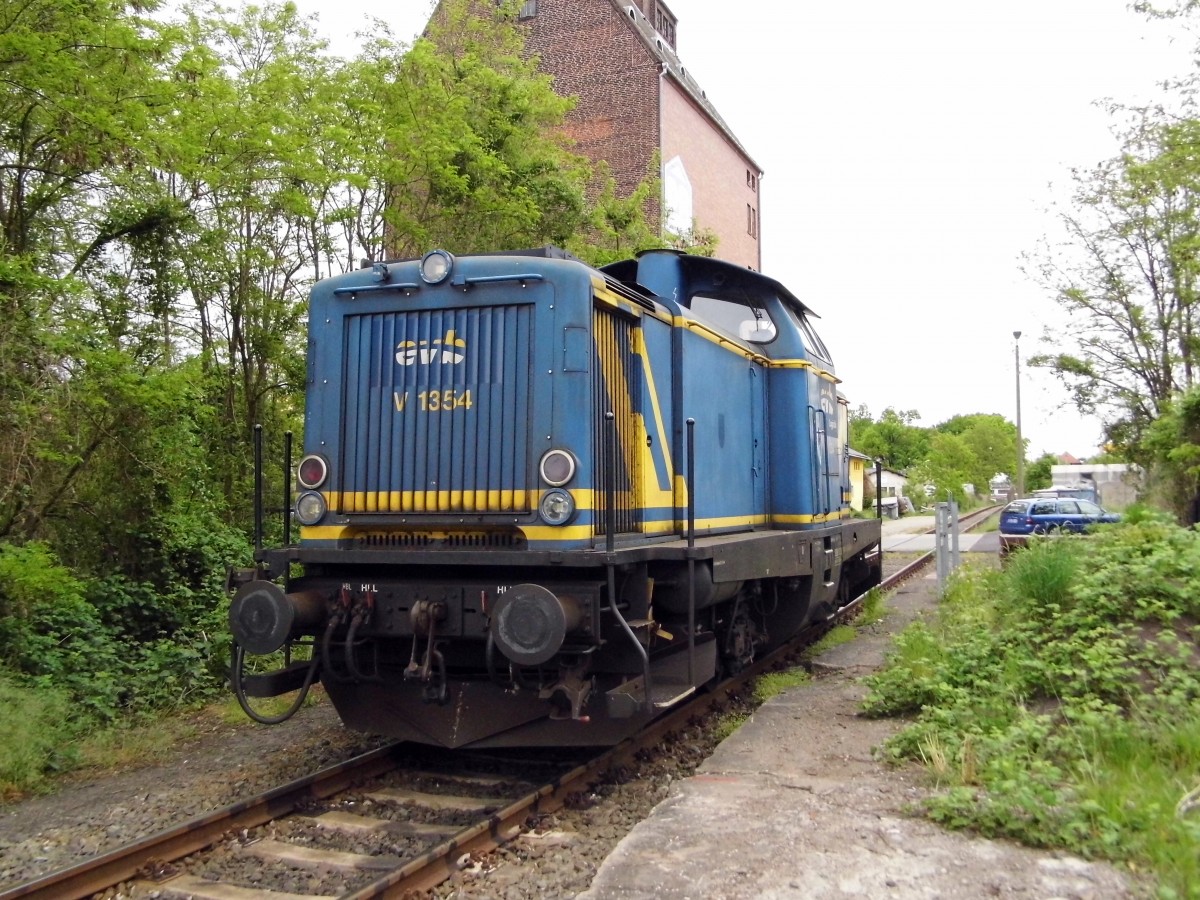 Am 14.05.2015 war die 213 341-1 V 1354 von der evb Logistik in Stendal abgestellt .