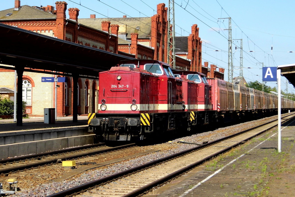 Am 14.07.2018 fuhren die 204 354-5 und die 204 347-9 von der Press-MTEG von  Kodersdorf-Sachsen  nach Stendal und weiter nach   Niedergörne .
