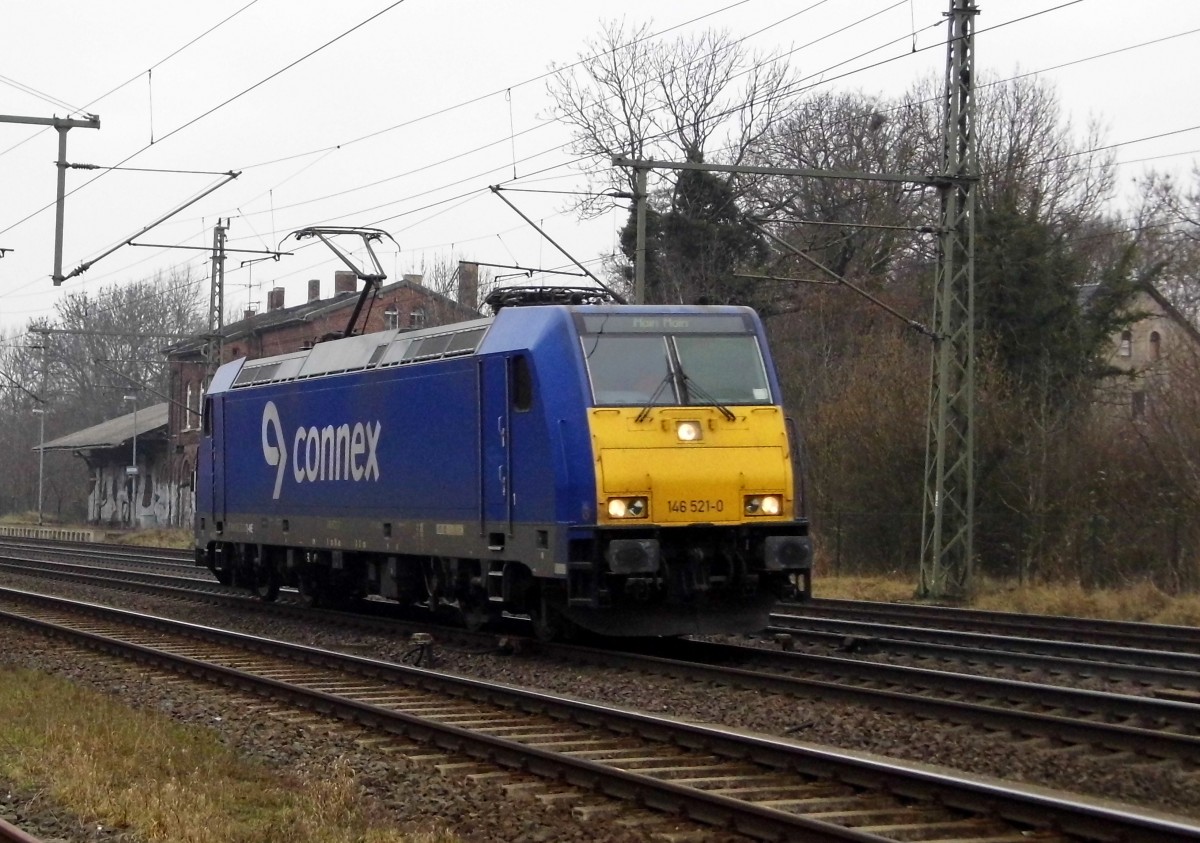 Am 15.02.2015 kam die 186 521-0 von der Inter Connex aus Richtung Braunschweig nach Niederndodeleben und fuhr weiter in Richtung Magdeburg .
