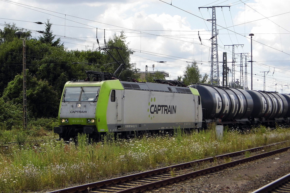 Am 15.07.2017 kam die 185 543-6 von  CAPTRAIN aus Richtung Salzwedel nach Stendal und fuhr weiter in Richtung Magdeburg .
