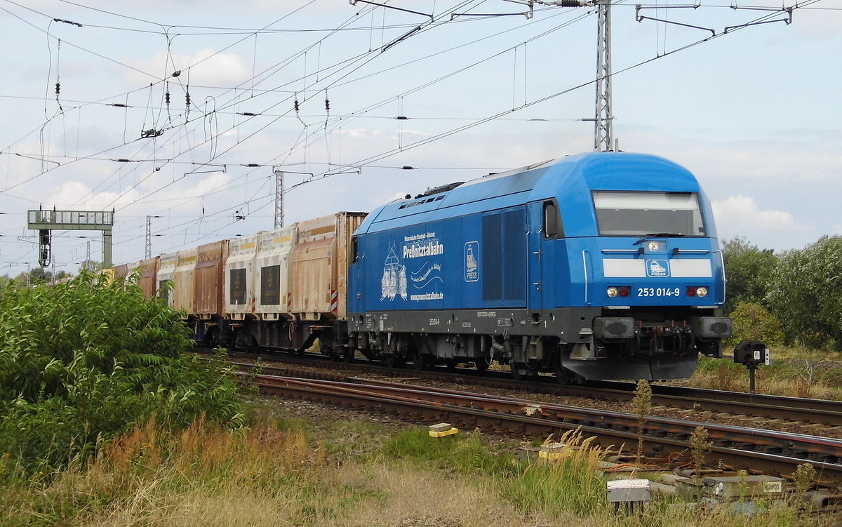 Am 15.08.2018 fuhr die 253 014-9 von der Press von Niedergörne weiter nach Kodersdorf-Sachsen . 
