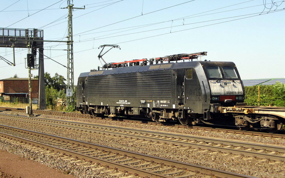 Am 15.09.2016 kam die 189 454-2 von der DB Cargo  (MRCE Dispolok) aus Richtung Magdeburg nach Niederndodeleben und fuhr weiter in Richtung Braunschweig .
