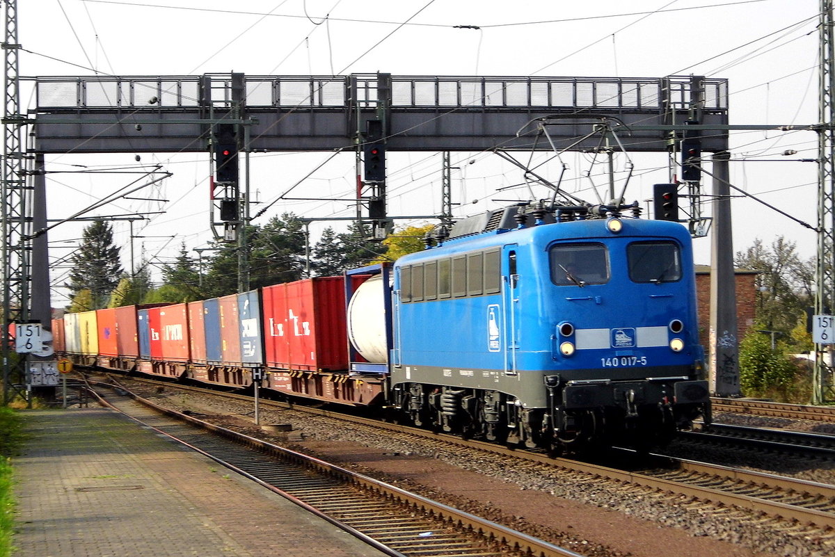 Am 17.08.2017 fuhr die 140 017-5 von METRANS (PRESS) von Hamburg nach Niederndodeleben und weiter nach Leipzig . 