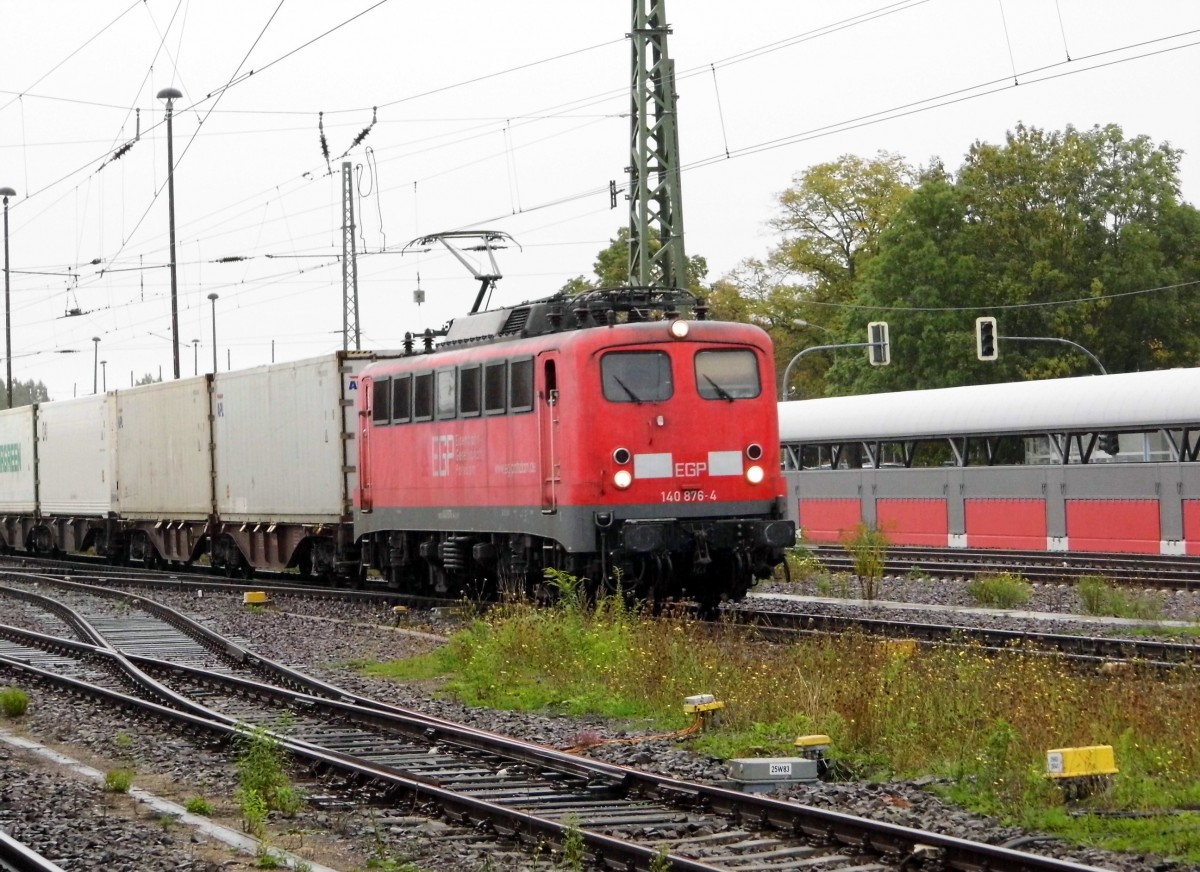 Am 17.09.2015 kam die 140 876-4 von der EGP aus Richtung Magdeburg nach Stendal und fuhr weiter in Richtung  Salzwedel .