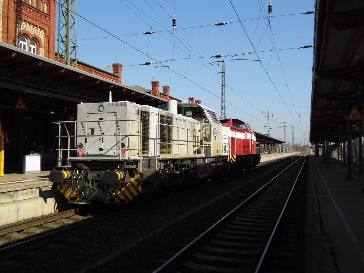 Am 18.03.2015 fuhren die 1151-0 (202 242-4) von der CFL Cargo und die 0001 001-2 von der EURO CARGO RAIL ins RAW  Stendal   .