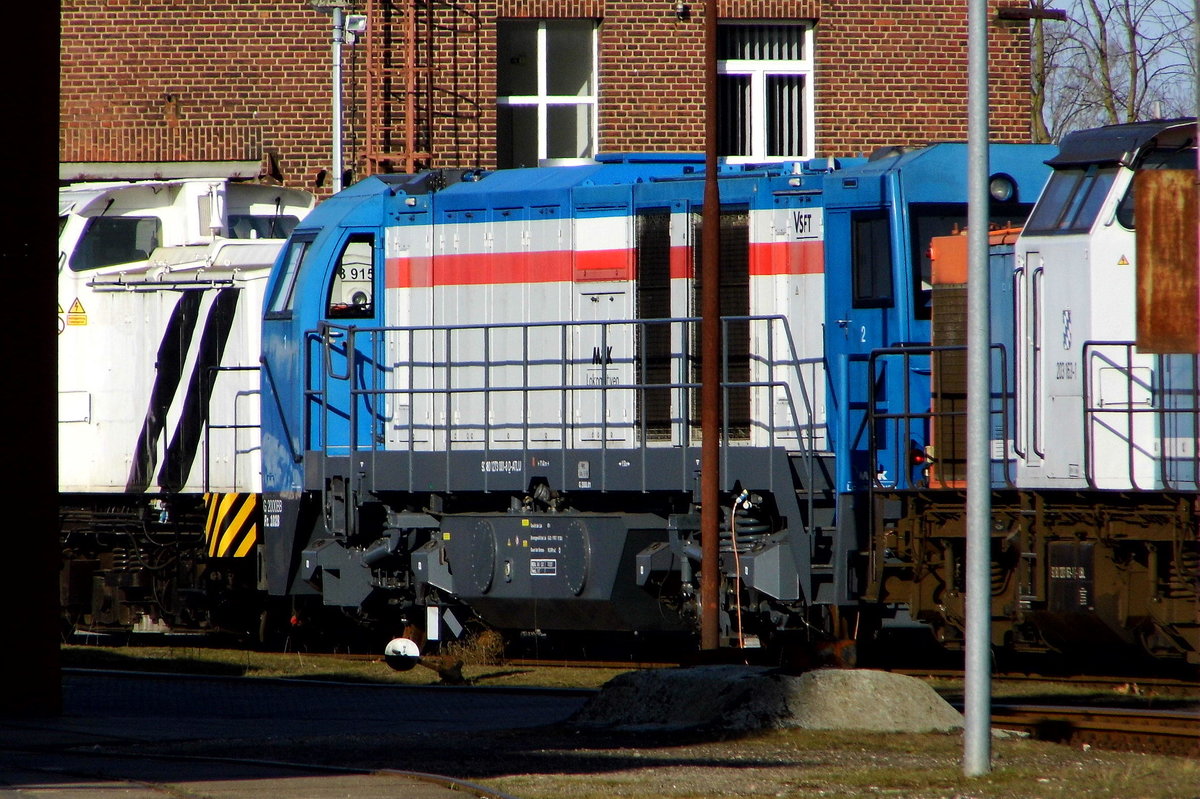 Am 18.03.2018 war die  273 001-8 von der Alpha Trains Belgium NV/SA, Antwerpen (ex OHE Cargo)    im RAW Stendal abgestellt.