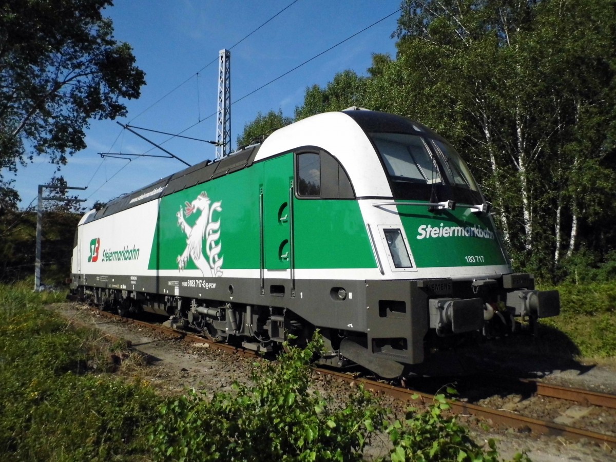 Am 18.07.2015 war die 183 717 von der Steiermarkbahn in Borstel abgestellt .