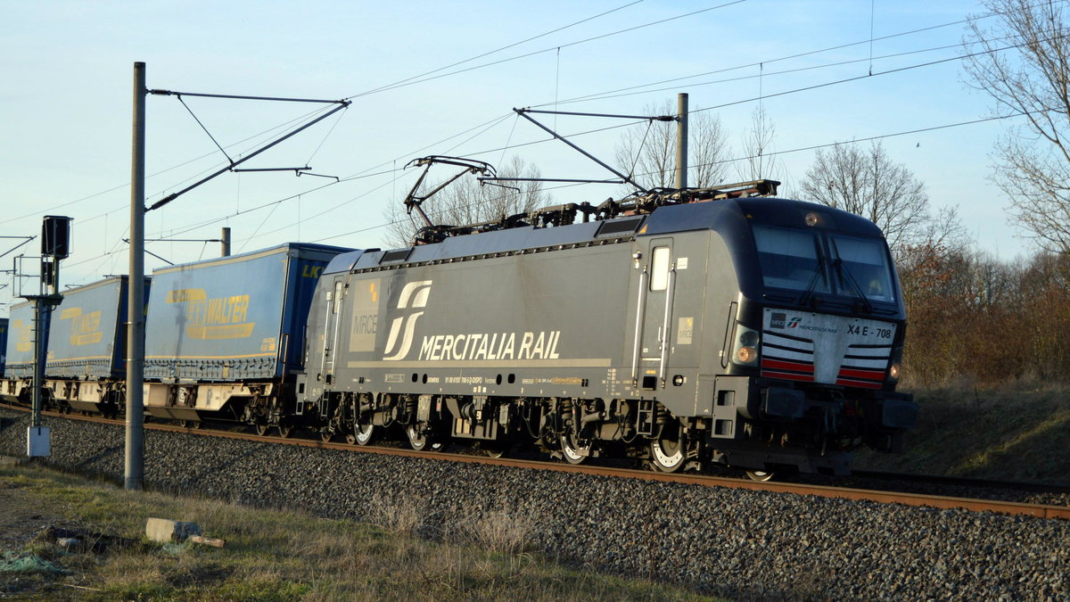 Am 19.02.2021 kam die  193 708-5 von der Mercitalia Rail S.r.l., (  MRCE) aus Richtung Wittenberge und fuhr weiter in Richtung Stendal .