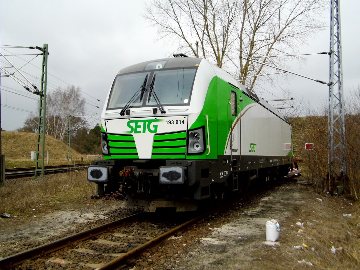 Am 19.03.2016 war die 193 814-1 von der SETG (Railpool) in Borstel abgestellt .