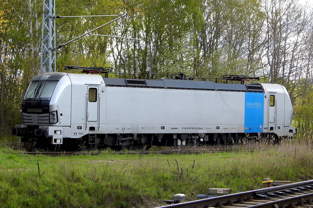 Am 19.04.2017 war die 193 805-9 von der SETG (Railpool) in Borstel abgestellt.