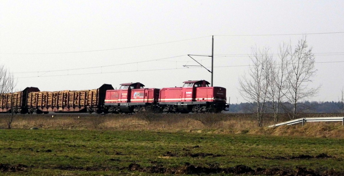 Am 20.03.2015 kamen die 212 297-6 und die 213 339-5 von der Rennsteigbahn aus Richtung  Salzwedel und fuhren weiter in Richtung Stendal .