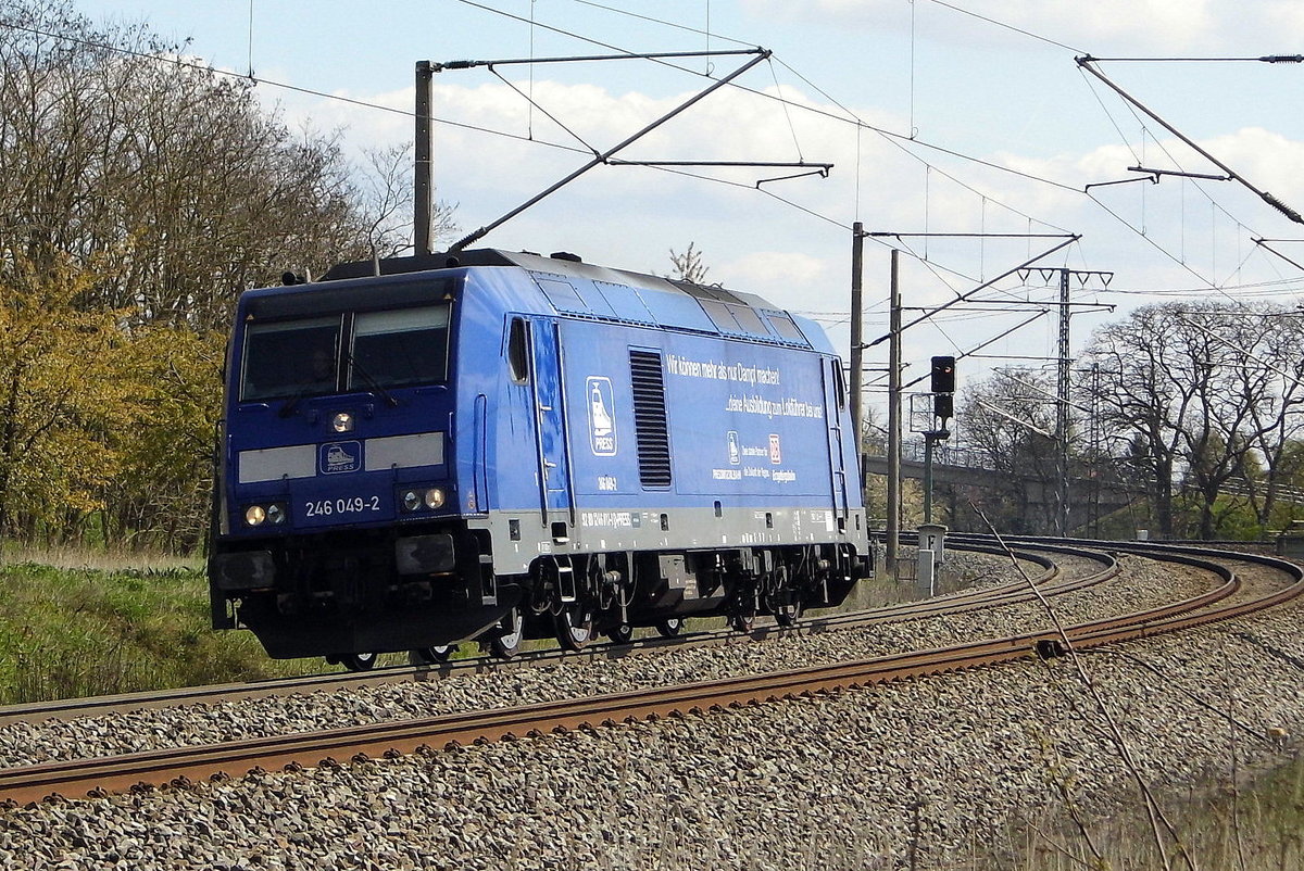 Am 20.04.2017 kam die 246 049-2 von der PRESS Richtung Stendal und fuhr nach Niedergörne .