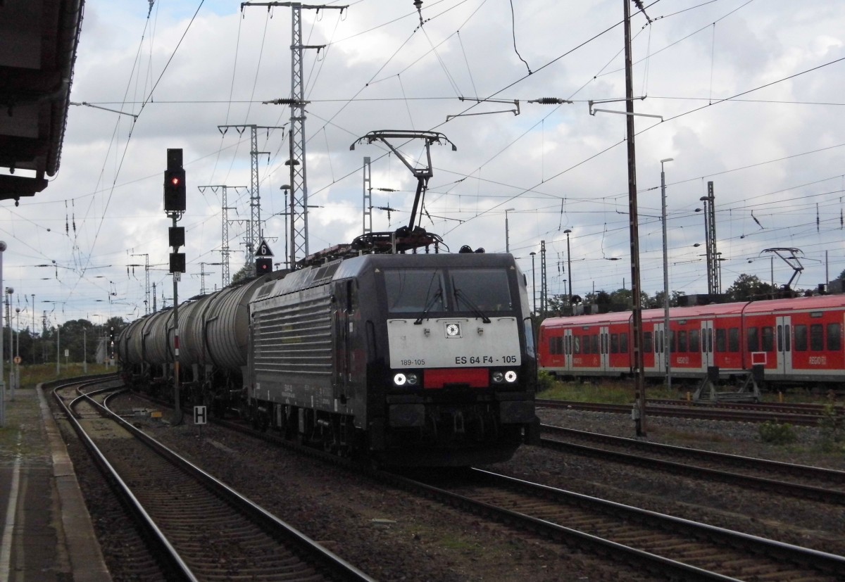 Am 20.09.2015 kam die 189 105 von der MRCE Dispolok aus Richtung Magdeburg nach Stendal und fuhr weiter in Richtung  Salzwedel .