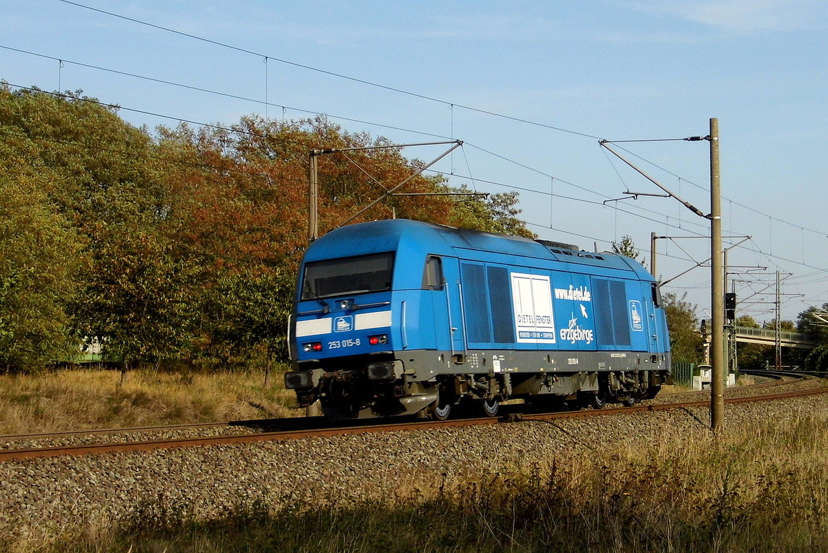 Am 20.09.2018 fuhr die 253 015-8 von der Press von Niedergörne nach Stendal .