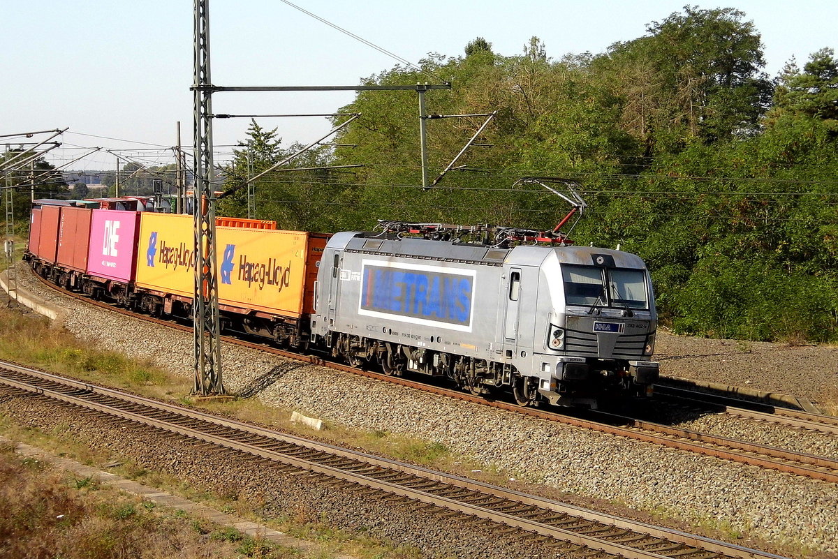 Am 20.09.2020 fuhr die 383 402-5 von METRANS von Hamburg nach Stendal und weiter nach Prag .