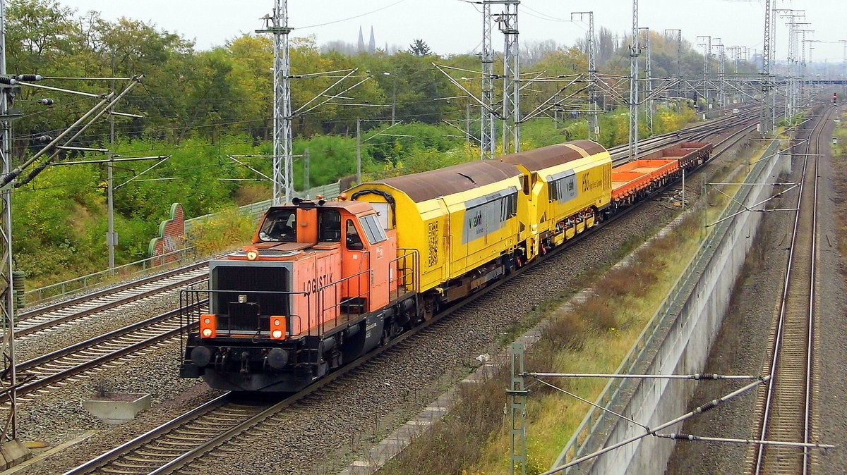 Am 20.10.2017 kam die  214 024-2 von   BBL Logistik GmbH, aus Richtung Stendal und fuhr weiter in Richtung Salzwedel .