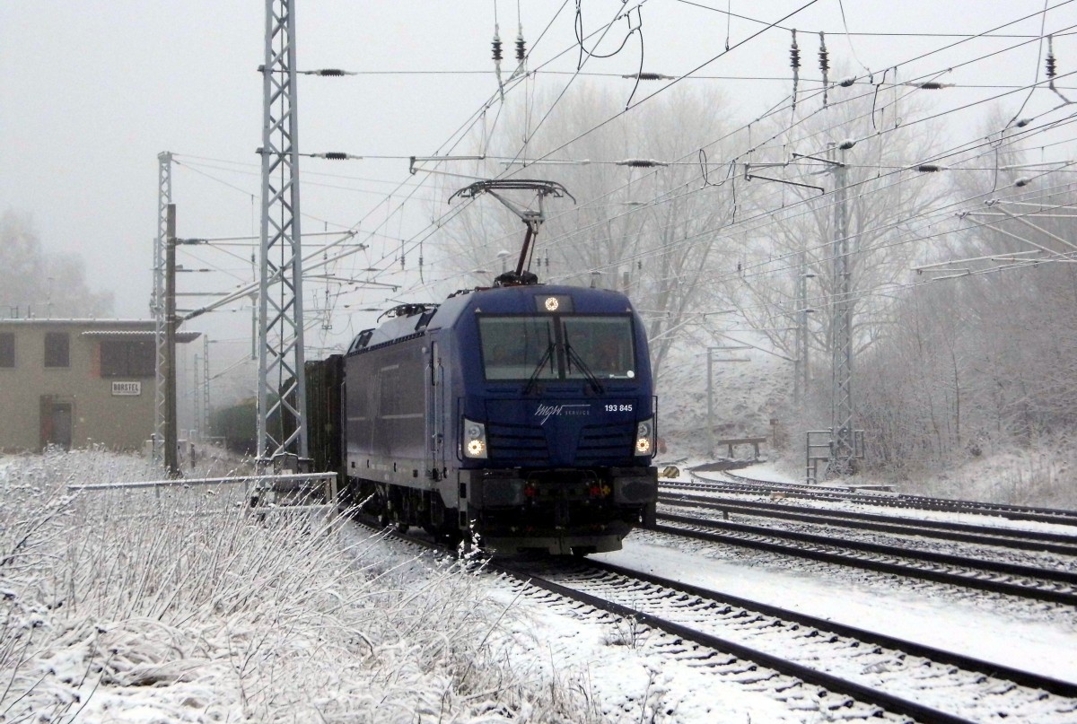 Am 21.01.2015 kam die 193 845 von der SETG ( MGW Service ) aus Richtung Wittenberge nach Borstel bei Stendal und wurde dar abgestellt .