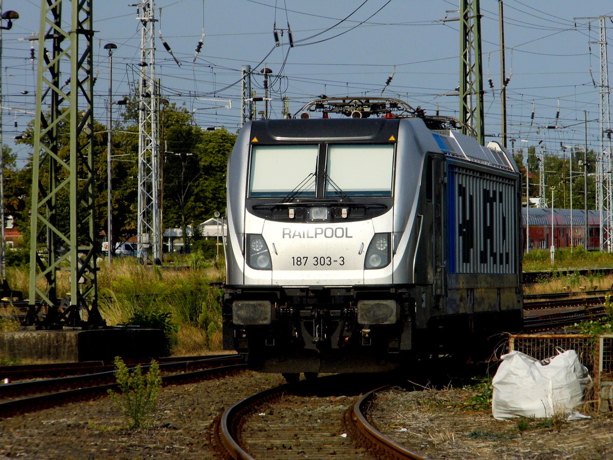 Am 21.07.2018 war die 187 303-3 von der SETG (Railpool) in Stendal abgestellt.