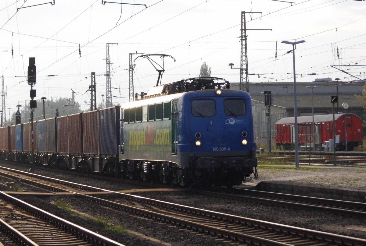 Am 21.09.2015 kam die 140 838-4 von der EGP aus Richtung Salzwedel nach Stendal und fuhr weiter in Richtung Berlin .