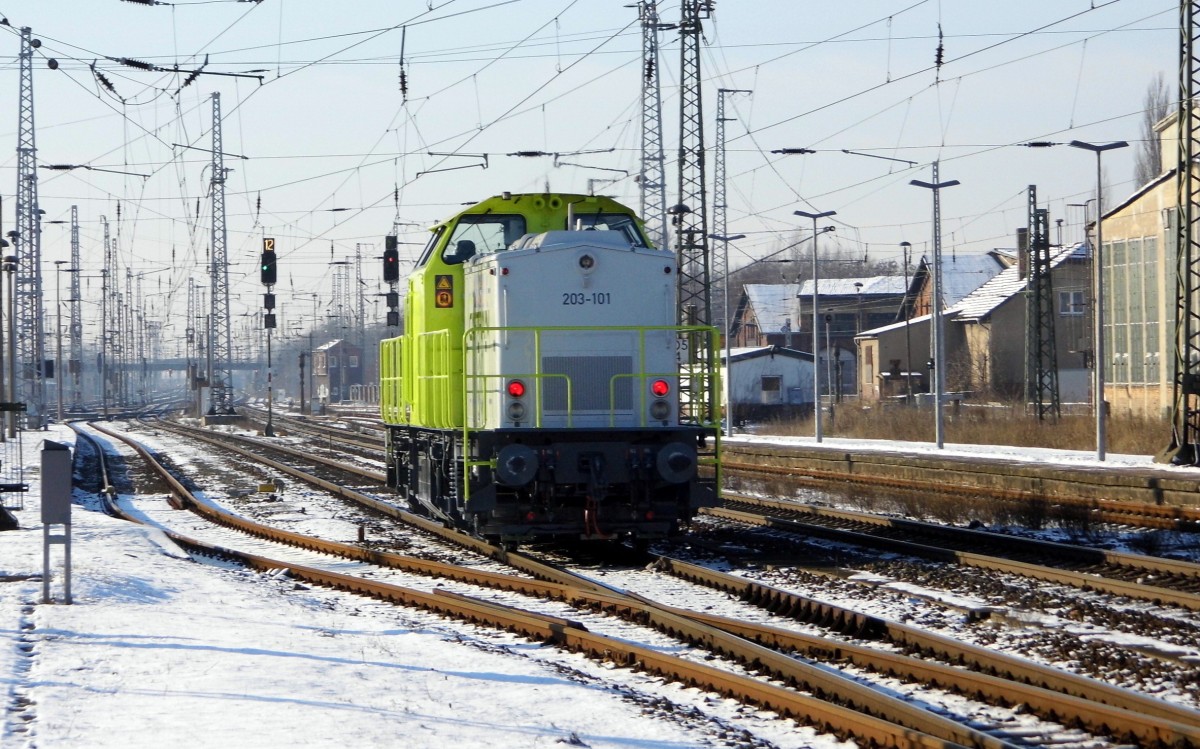  Am 22.01.2016 fuhr die 203-101 von CAPTRANI  von  Stendal in Richtung Salzwedel .